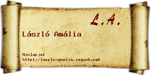 László Amália névjegykártya